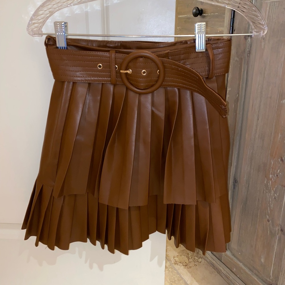 zara leather skirt